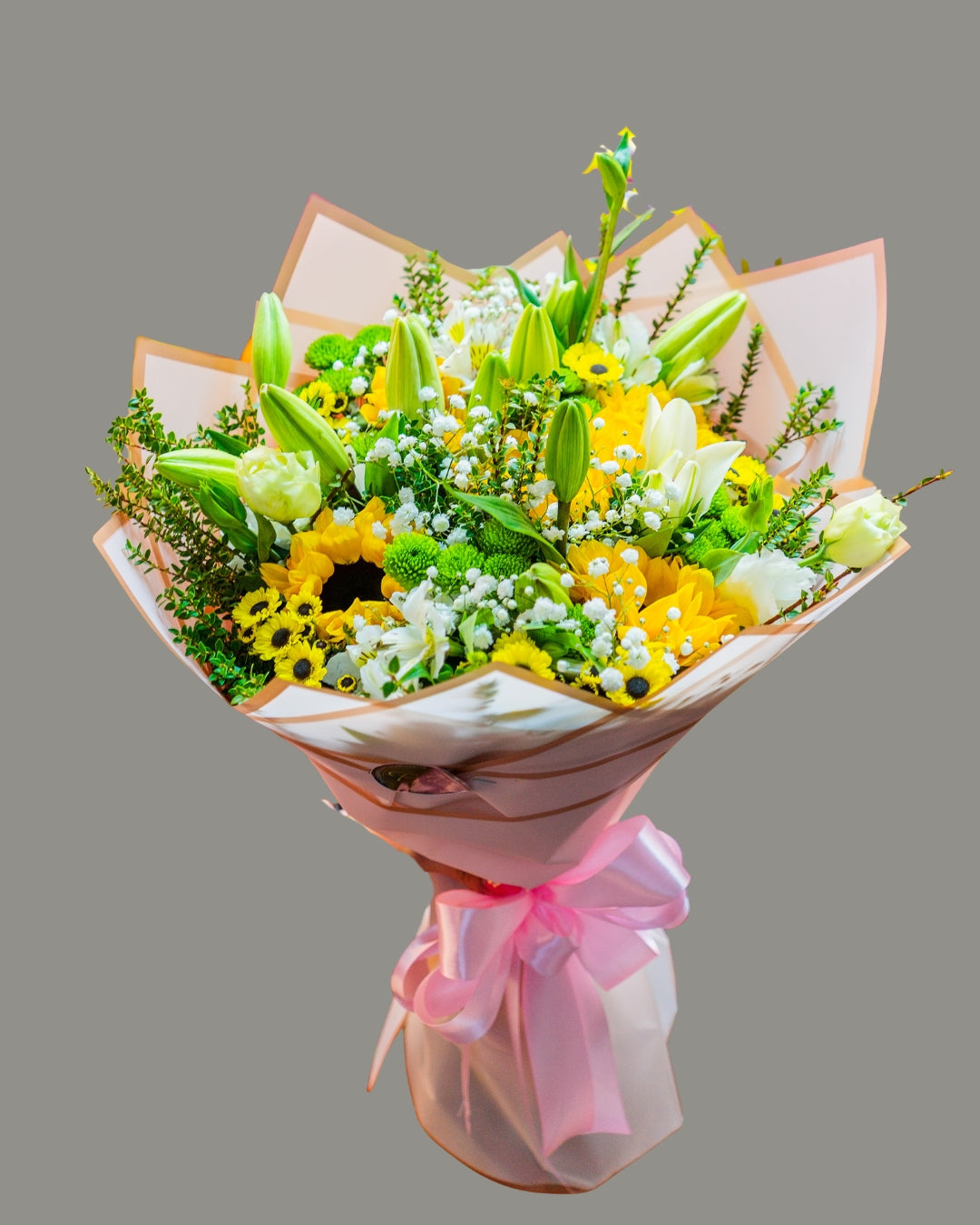 Ramo Girasoles, Liliums y Astromelias