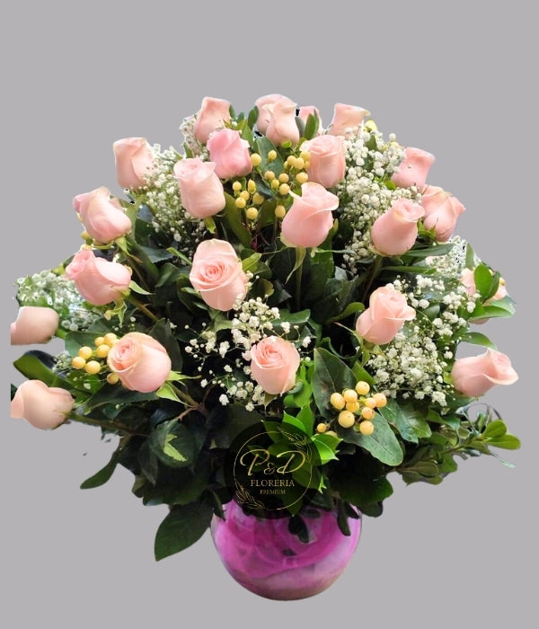 Pecera Rosada con Hiperycum