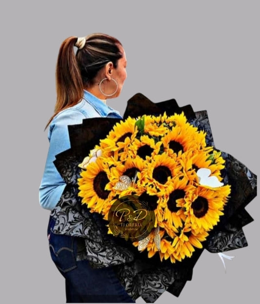 Ramo Buchon 50 girasoles