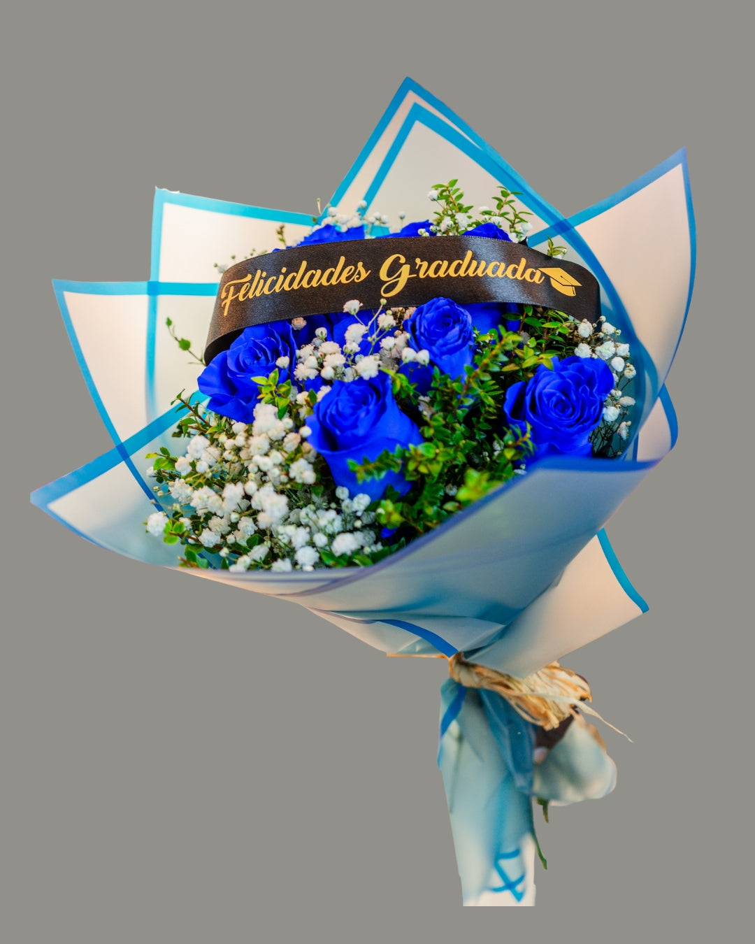 Ramo Graduación Rosas Azules