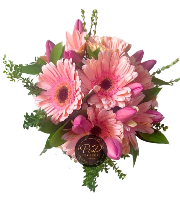 Ramo de Novia con Gerberas y Tulipanes