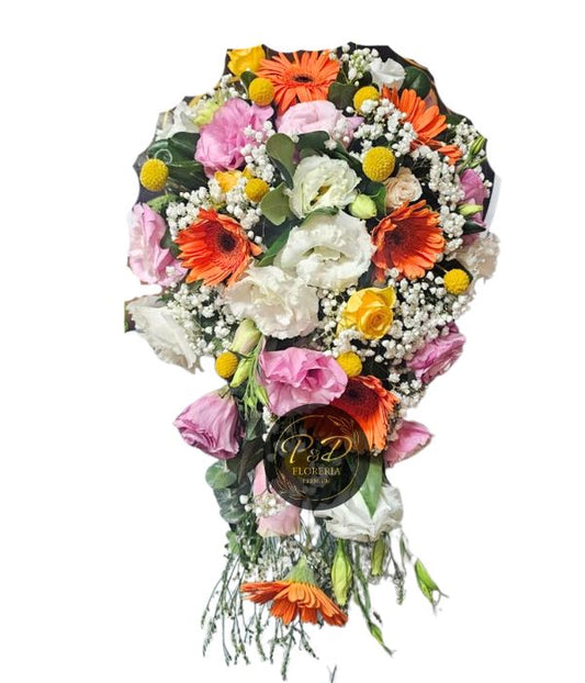 Ramo de Novia Cascada mix
